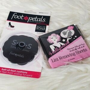 New In Packages Foot Petals & Lint Removing Sheets Styling Tools Duo